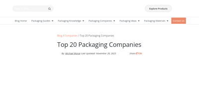 Top 20 Packaging Companies (Trusted Manufacturers)