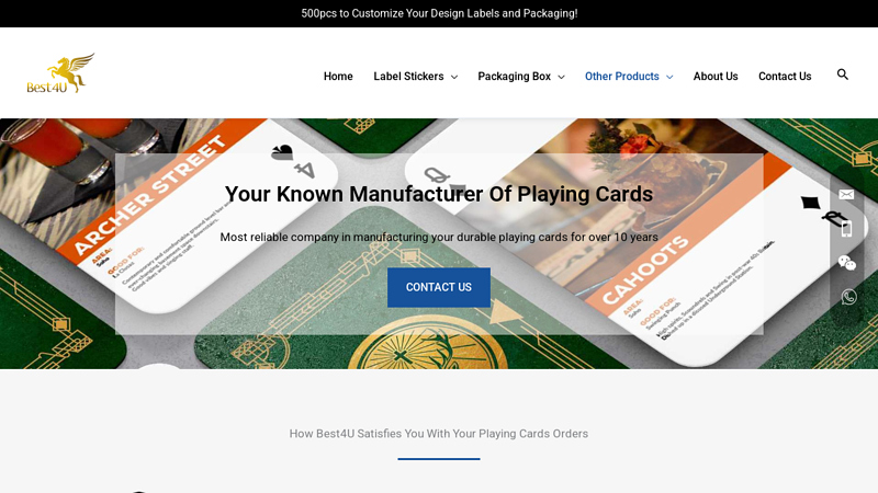 Experienced Manufacturer & Supplier of Playing Cards Best4U