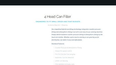 Can Filling Machines Craft Beverage Canning