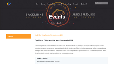 Top Filling Machine Manufacturers & Finbolink Events 2025