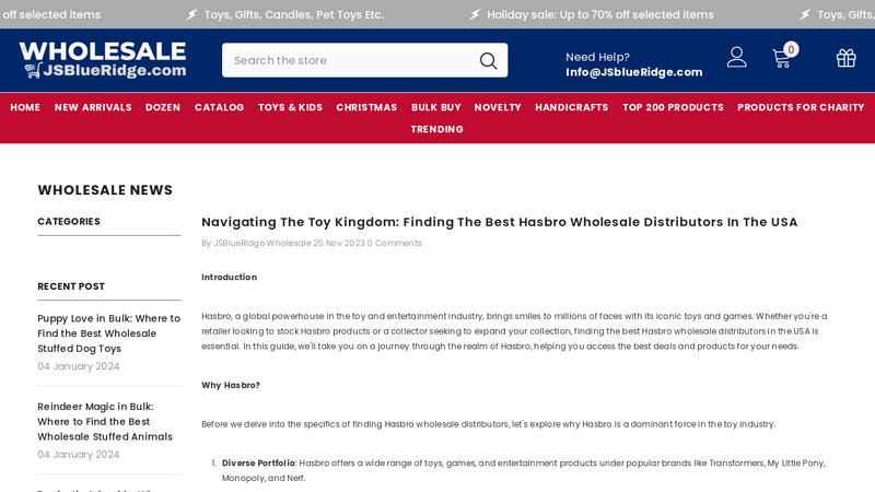 Finding the Best Hasbro Wholesale Distributors in the USA