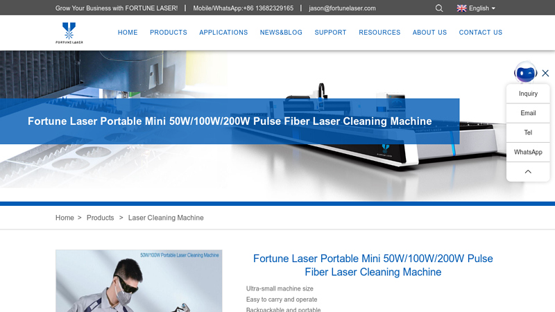 Fortune Laser Portable Mini Fiber Laser Cleaning Machine