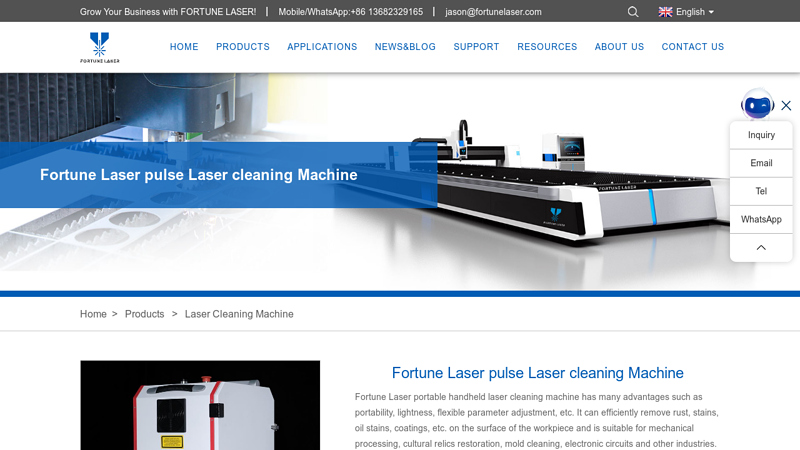Fortune Laser pulse Laser cleaning Machine