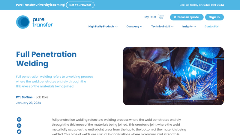 Full Penetration Welding