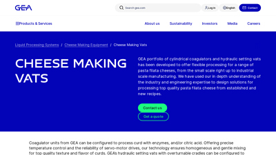 Cheese Making Vats - Pasta Filata - GEA