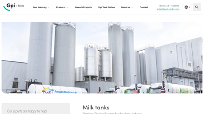 Milk Tanks | Stainless Steel Milk Cooling Storage for the Dairy industry