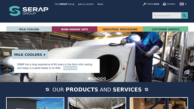 SERAP GROUP / MILK COOLER MANUFACTURER/ WINE TANK