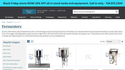 Commercial Brewery Fermenters & Brite Tanks - GW Kent