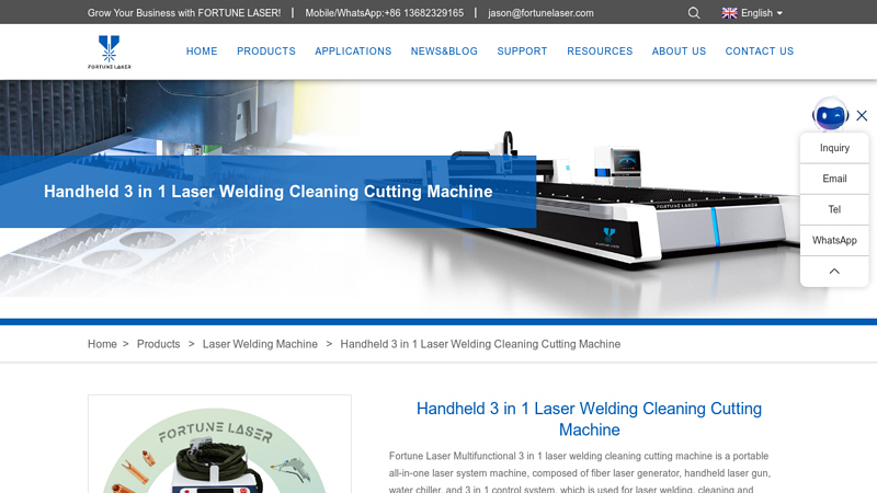 Handheld 3 in 1 Laser Welding Cleaning Cutting Machine