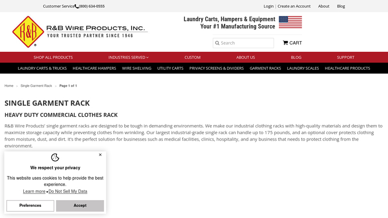 Heavy Duty Commercial Clothes Rack