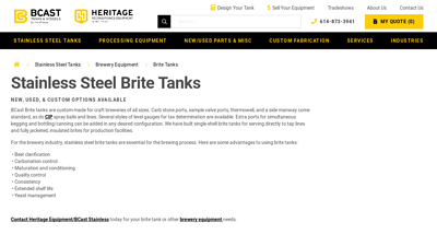 Stainless Steel Brite Tanks - Heritage Equipment