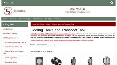 Cooling Tanks and Transport Tank - Homesteader's Supply