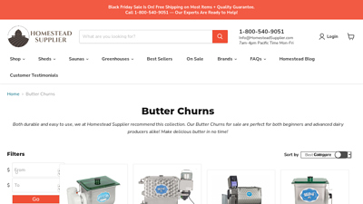 Butter Churns - Homestead Supplier