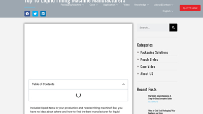 Top 10 Liquid Filling Machine Manufacturers - HonorPack