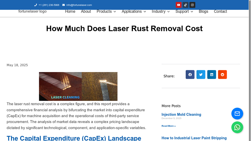 How Much Does Laser Rust Removal Cost