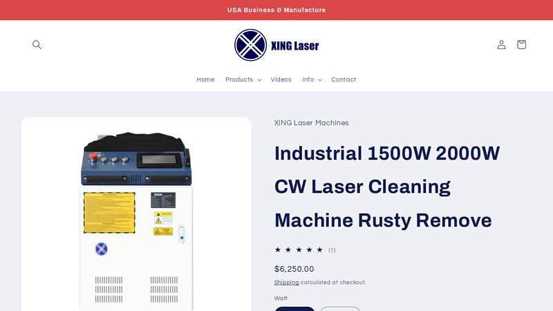 Industrial 1500W 2000W CW Laser Cleaning Machine Rusty Remove