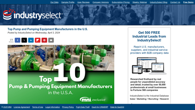 Largest Pump Manufacturers in the U.S. - IndustrySelect®