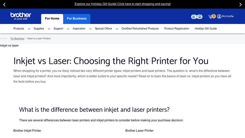 Inkjet vs Laser Printers