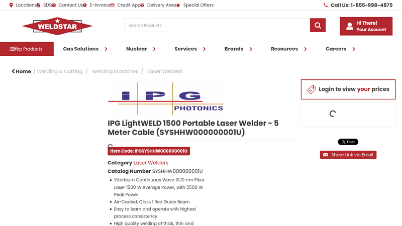 IPG LightWELD 1500 Portable Laser Welder