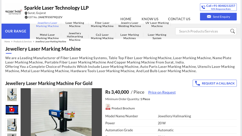 Jewellery Laser Marking Machine For Gold