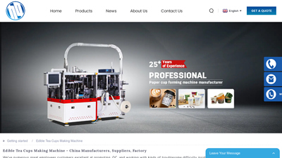 China Edible Tea Cups Making Machine Manufacturers and Factory ...