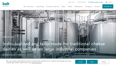 Cheese Vats - Kalt Maschinenbau AG