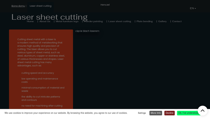 Laser cutting of sheet metal
