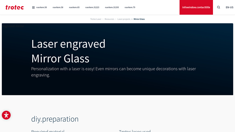 Laser Engraving Mirror