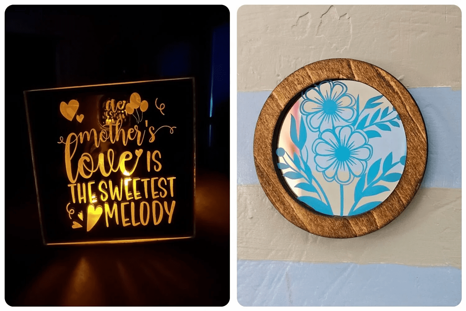 Laser engraving on mirror