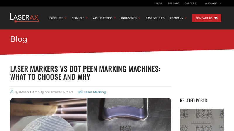 Laser Markers vs Dot Peen Marking Machines