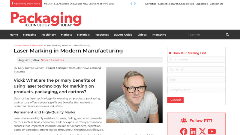 Laser Marking in Modern Manufacturing