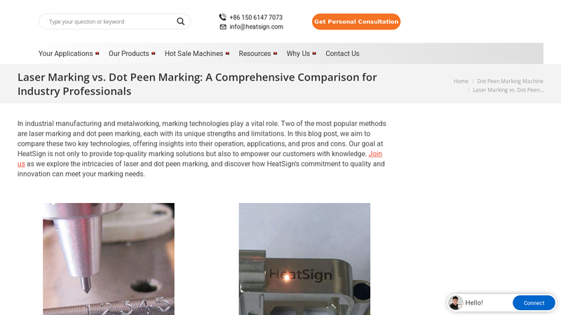 Laser vs Dot Peen Marking