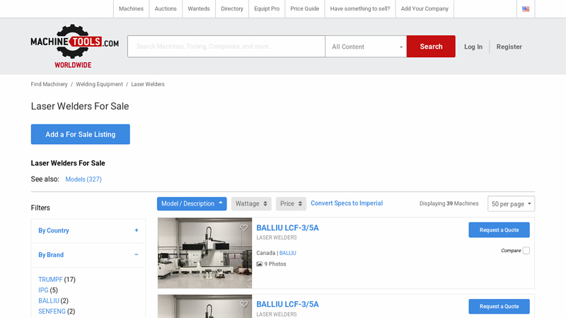 Laser Welders for sale listings