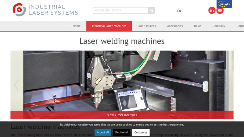 Laser welding machines