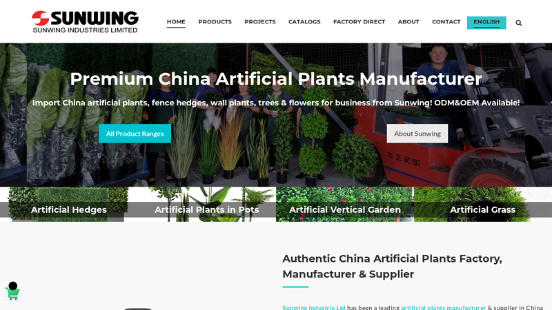 Leading China Artificial Plants Factory, Manufacturer & Supplier