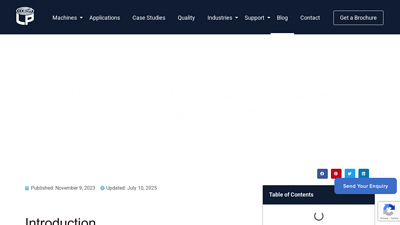 Top Canning Line Manufacturers - Levapack