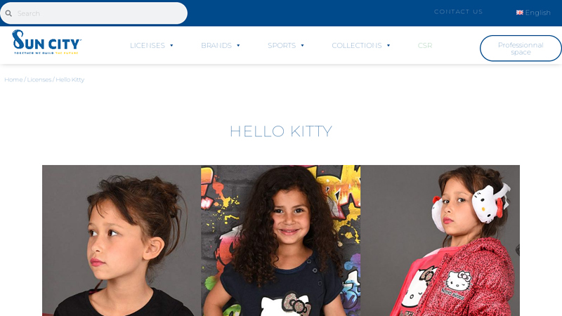 Licensed clothing wholesaler Hello Kitty