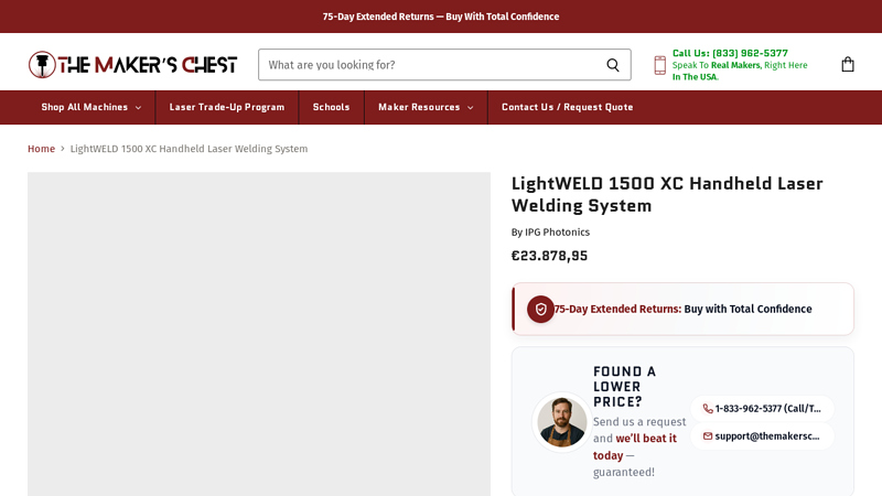 LightWELD 1500 XC Handheld Laser Welding System