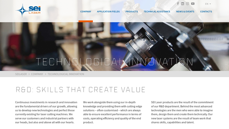 Made in Italy laser cutting technological innovation