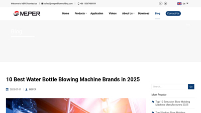 10 Best Water Bottle Blowing Machine Brands in 2025 - MEPER
