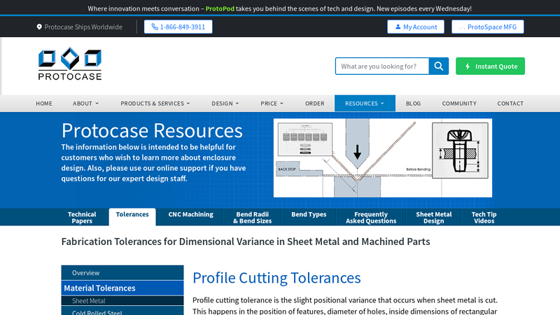 Metal Profile Cutting Tolerances