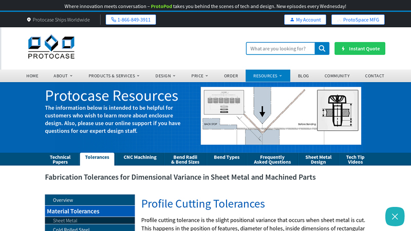 Metal Profile Cutting Tolerances