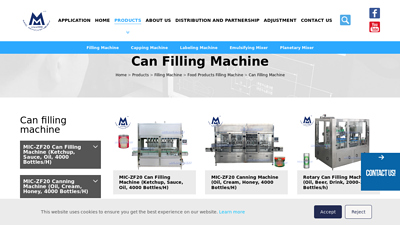 Can filling machine - Micmachinery