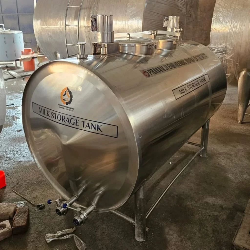 Illustrative example of milk storage tanks from Google Search