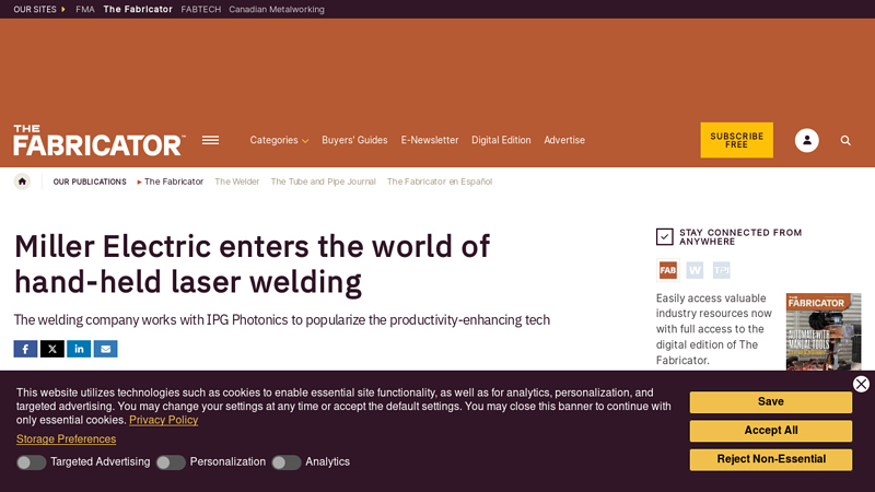 Miller Electric enters the world of hand