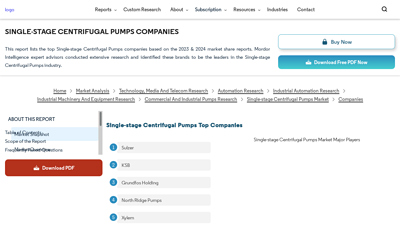 Single-stage Centrifugal Pumps Companies - Mordor Intelligence