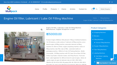 Engine Oil filler, Lubricant / Lube Oil Filling Machine Manufacturer ...