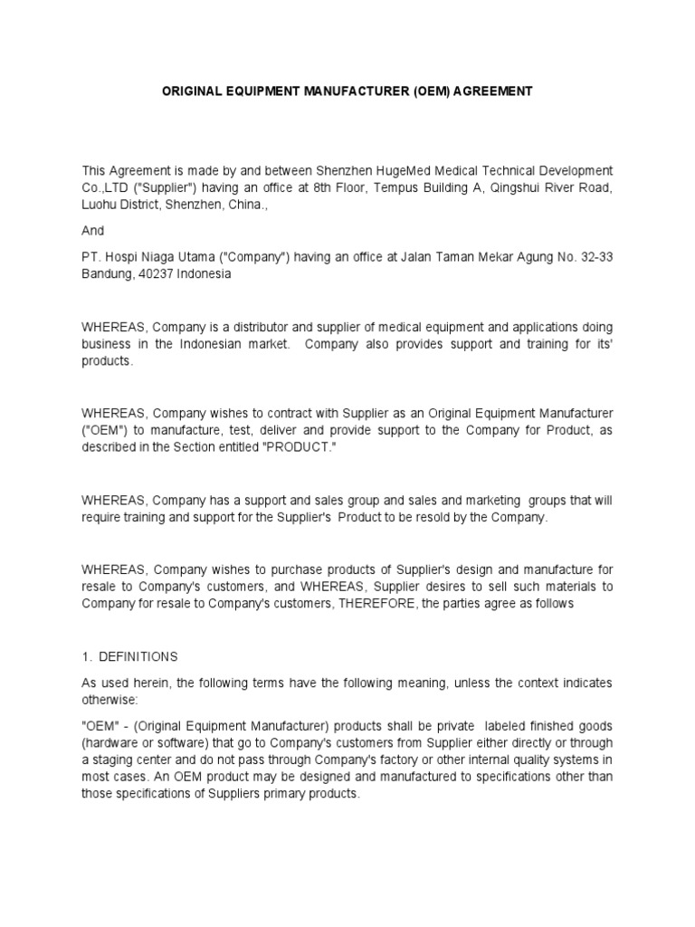 Oem Agreement industry insight