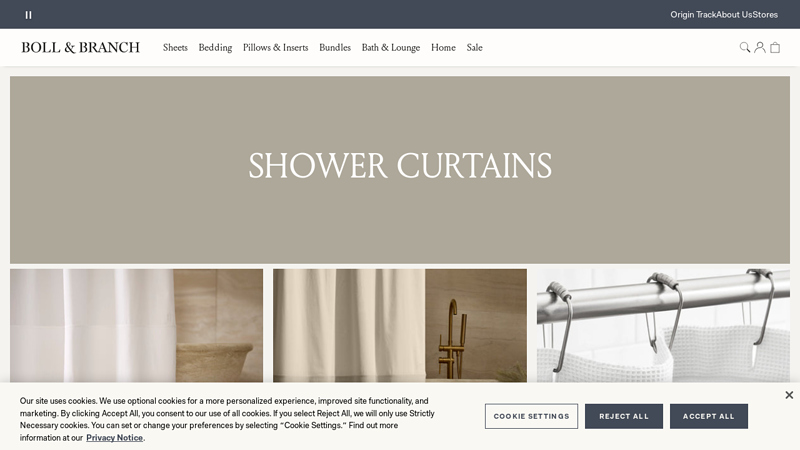 Organic Cotton Bath & Shower Curtains