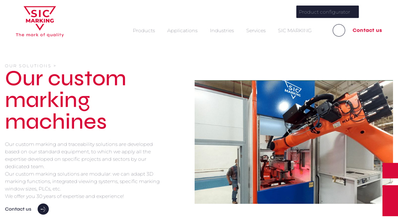 Our custom marking machines